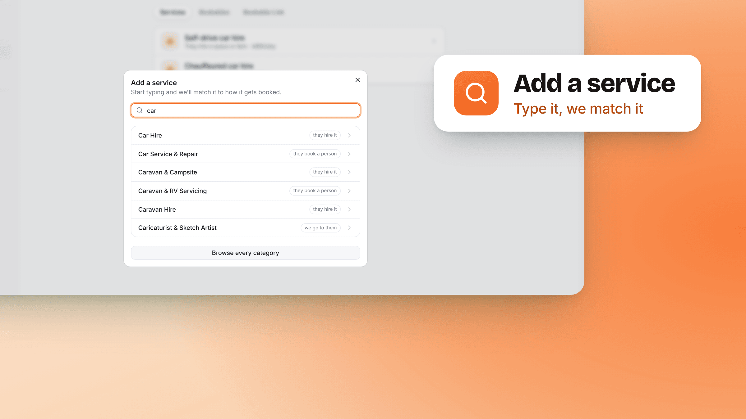 Cover Image for Add a service by typing it