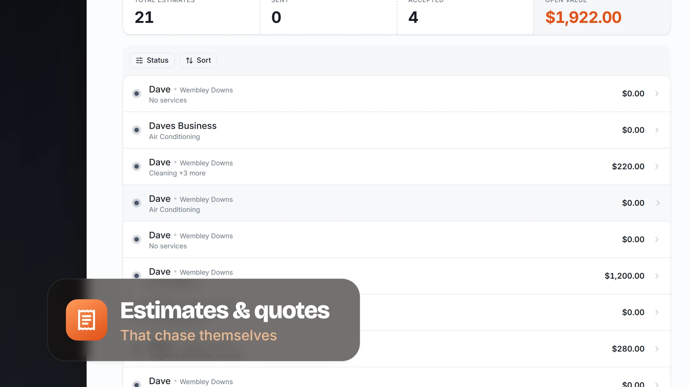 Cover Image for Estimates that chase themselves