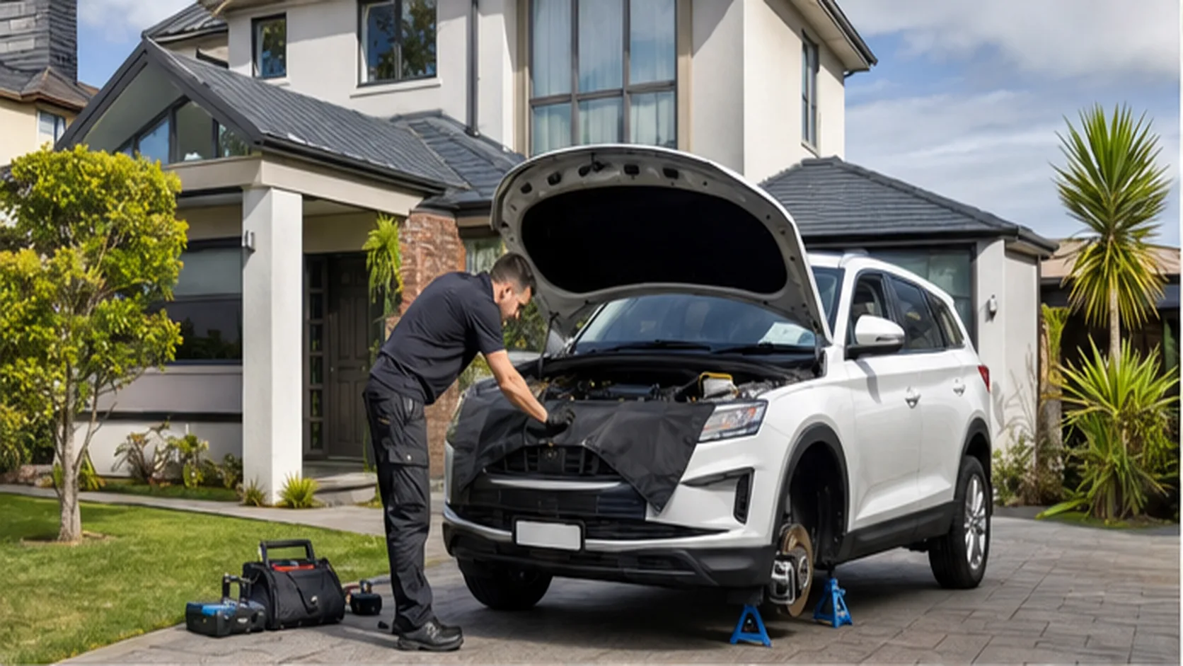 Mobile Car Valet delivering a booked mobile service for a customer.