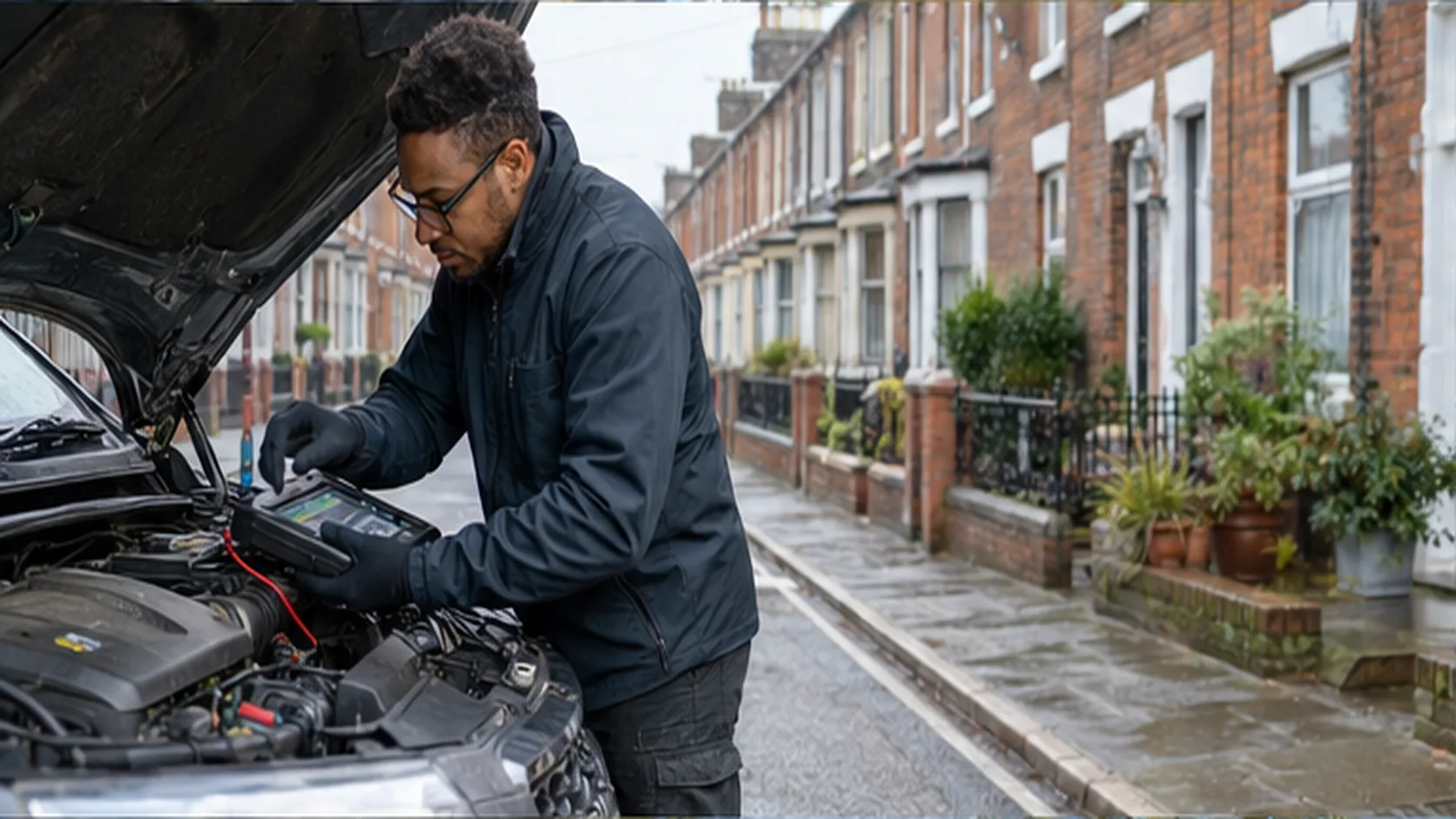 Mobile Auto Electrician delivering a booked mobile service for a customer.