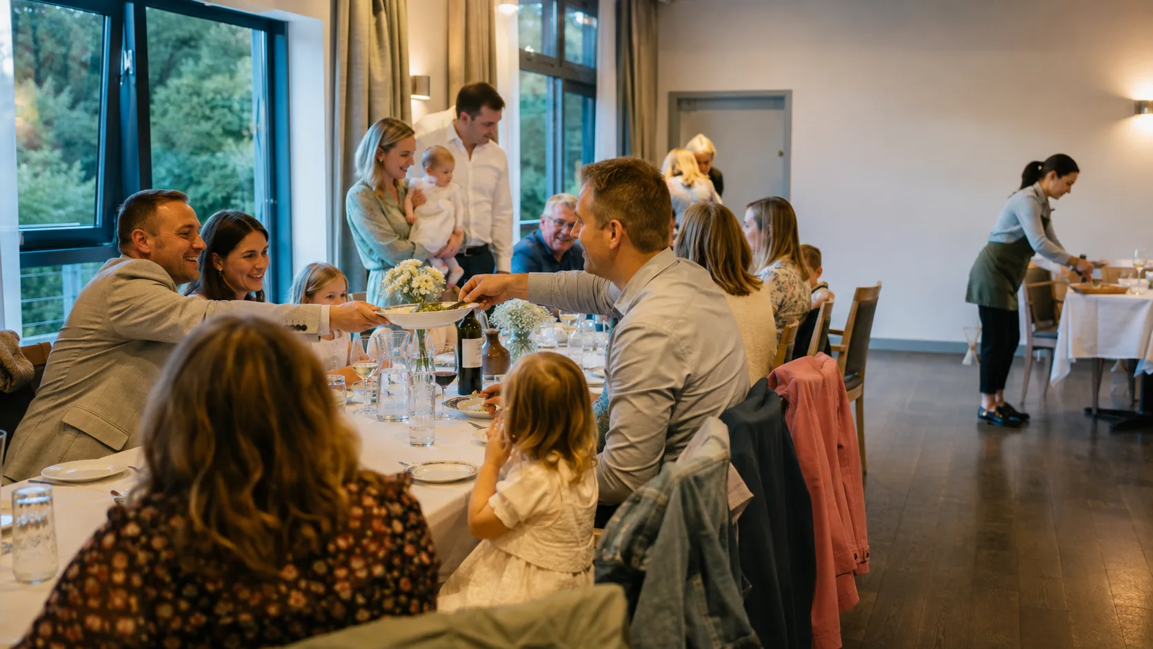 Guests share a celebration inside a welcoming Irish function room