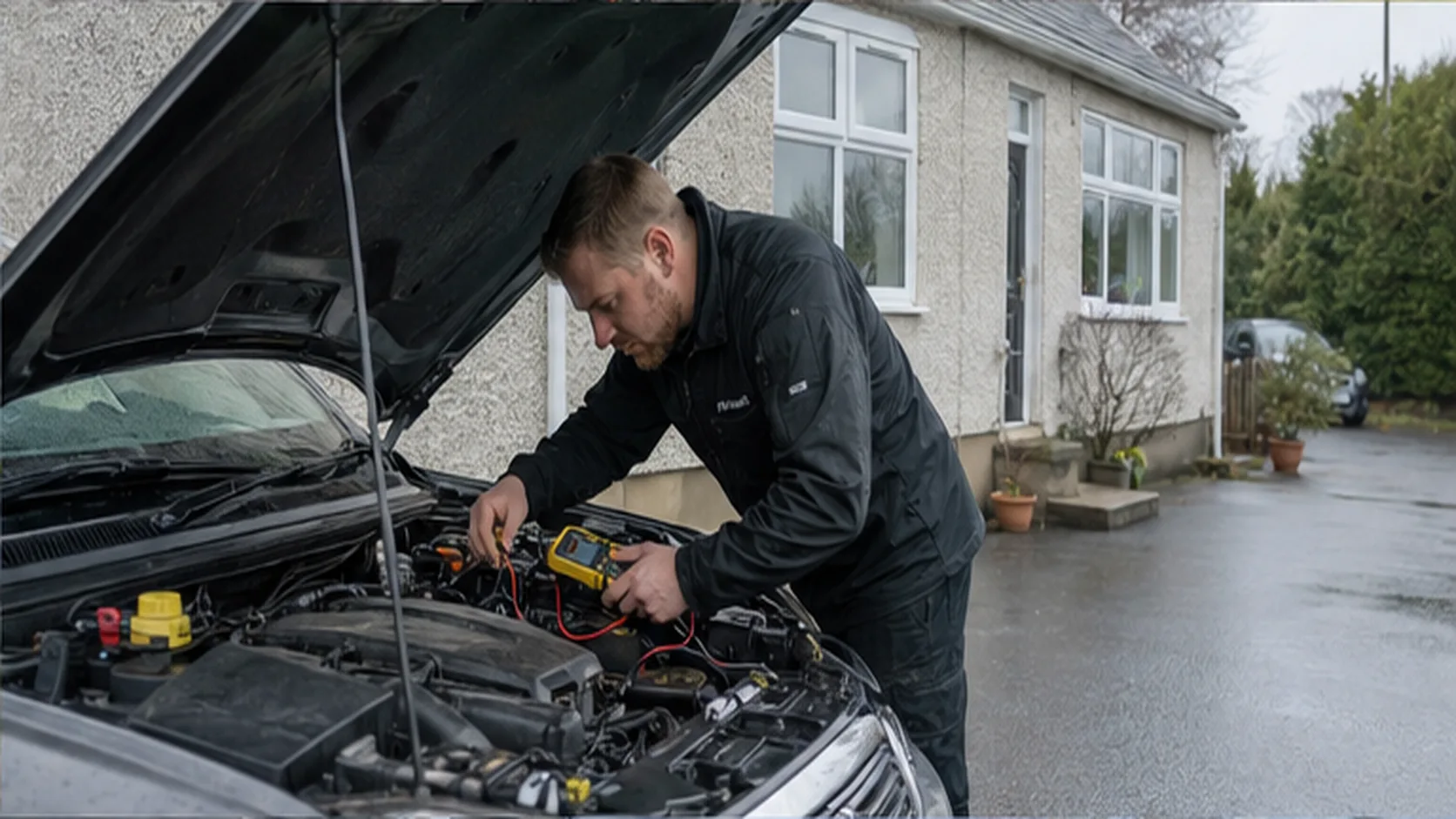 Mobile Auto Electrician delivering a booked mobile service for a customer.