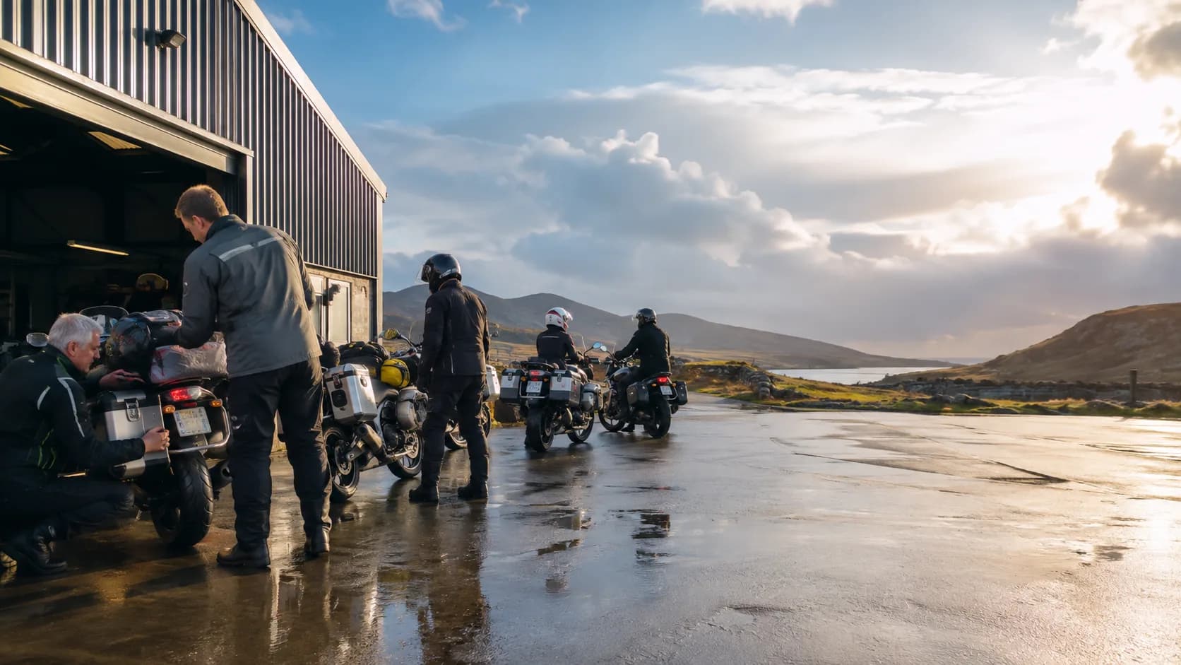 Customers collect booked motorcycle model from an active business in Ireland