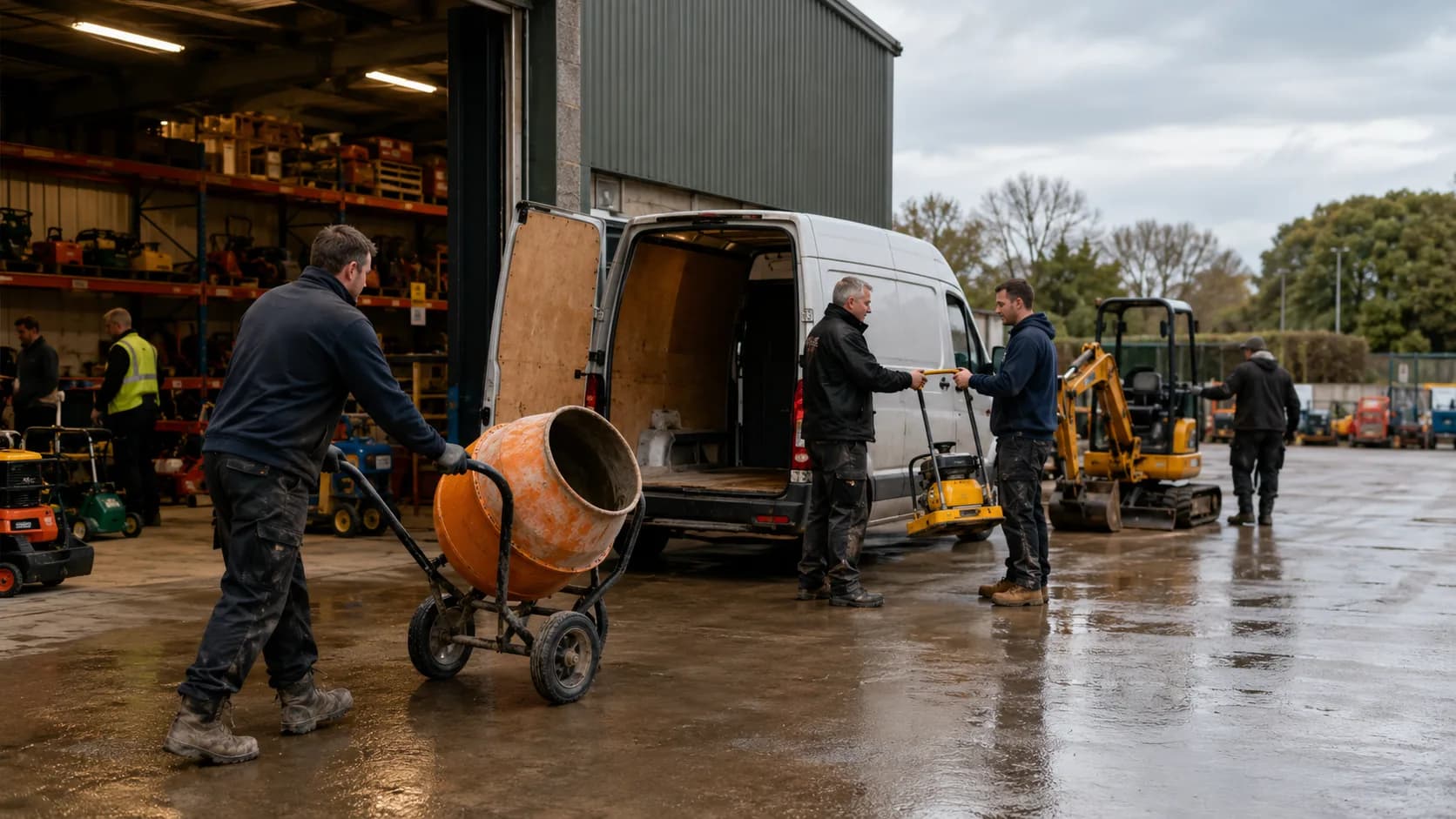 Customers arrive at an Irish tool model during a booked session