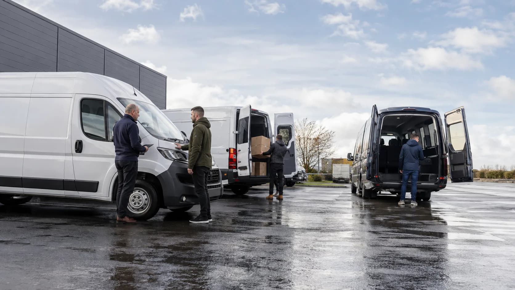 Customers collect booked van model from an active business in Ireland