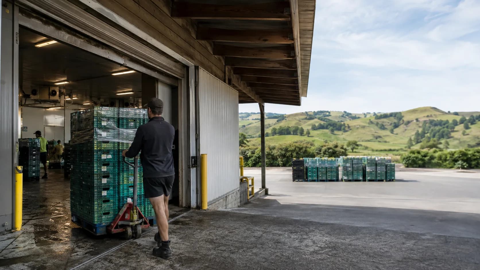 Customers arrive at a distinctive timber chiller bay for their booking today