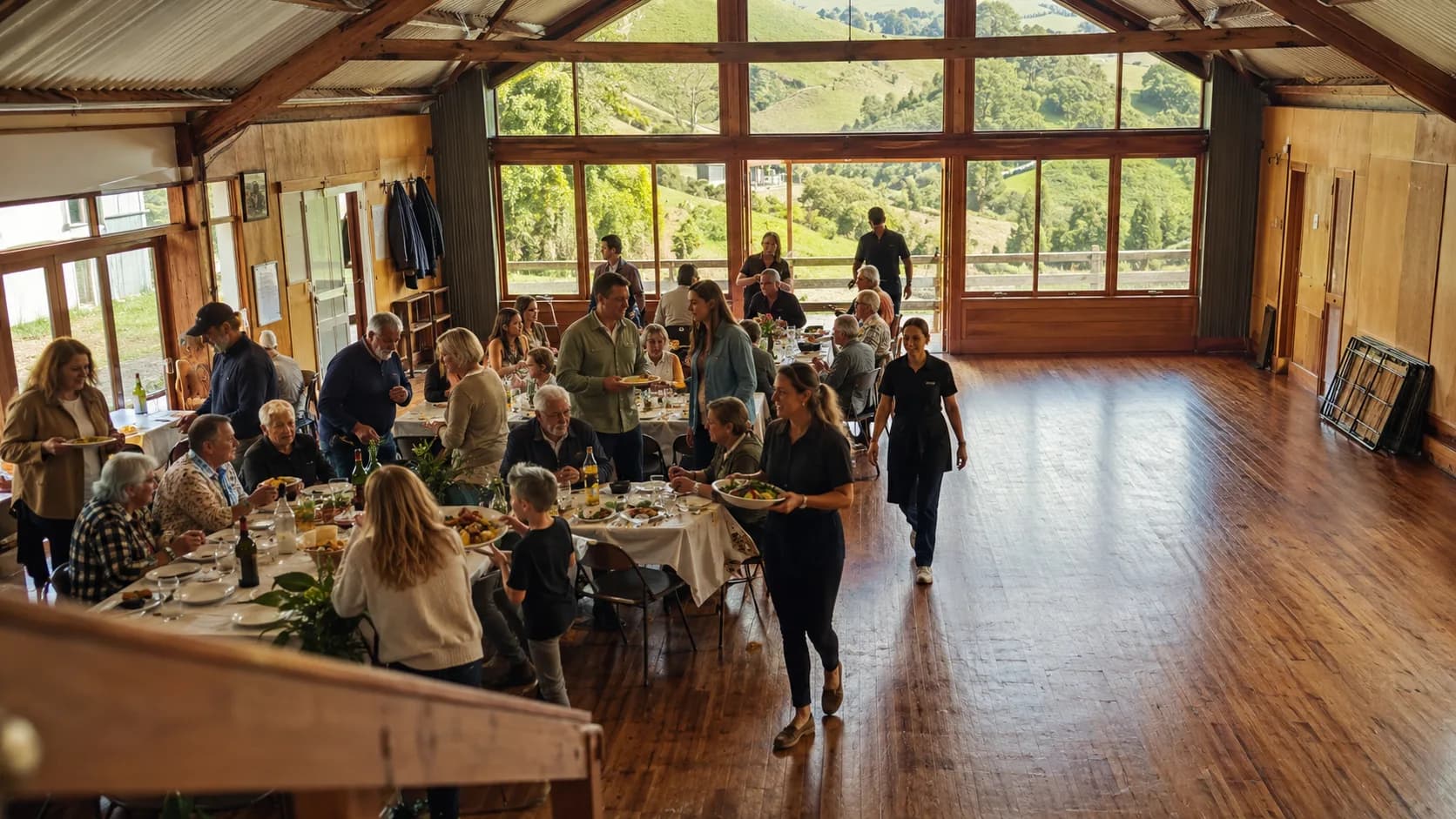 Guests gather for a lively celebration inside a New Zealand club venue