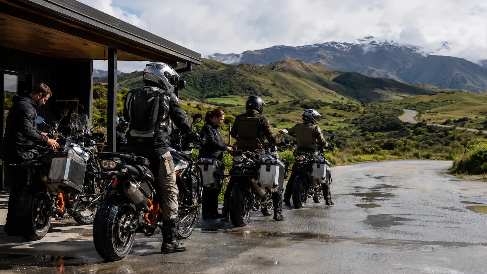 Customers collect booked motorcycle model from an active New Zealand business