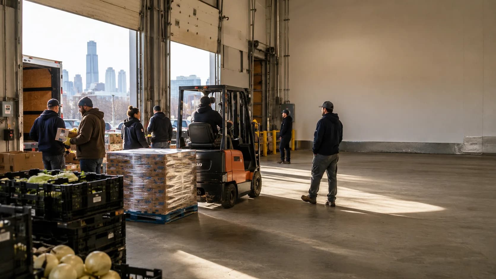 Customers use a professional US cold-storage bay during a reservation