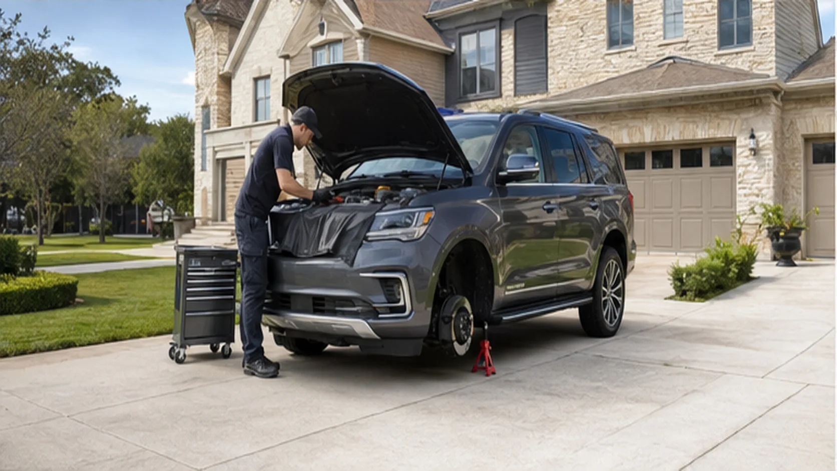 Mobile Car Valet delivering a booked mobile service for a customer.
