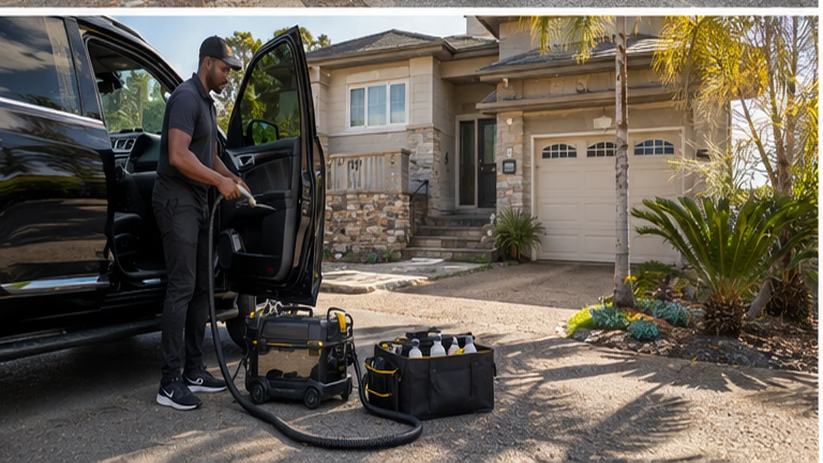 Mobile Mechanic delivering a booked mobile service for a customer.