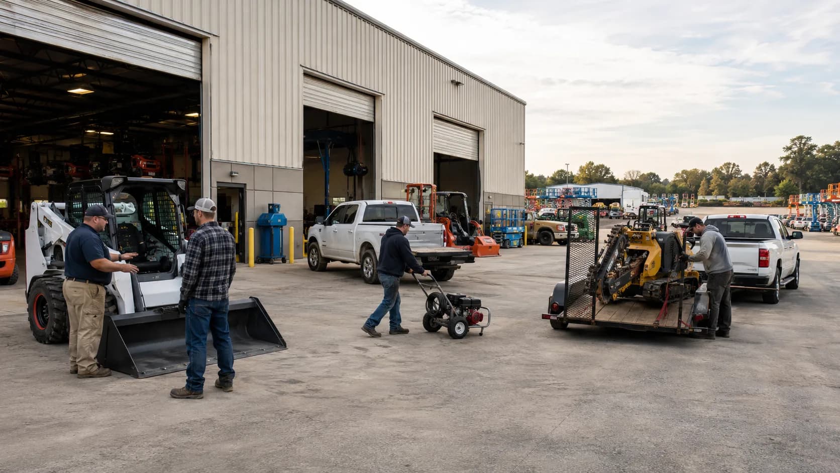 Customers use a professional US equipment model during a reservation